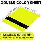 5PCS Laser Engraving Double Color ABS Plastic Sheet, Two-Tone Laserable - Image 2