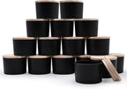 SHOWIN Thick Candle Jars for Making Candles 16 Pcs, 4 OZ Empty Jars by Showin