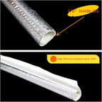 10mm - 3/8" Self-wrap Aluminum Heat Shield Sleeve Thermal Reflective Side Entry - Image 4