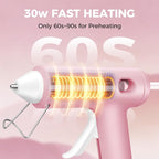 Mini Hot Glue Gun Set with 30 Glue Sticks, Fast Preheating Hot Melt - Image 2