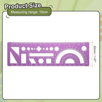 HARFINGTON Multifunctional Geometric Rulers 15cm Metric and SAE Aluminum - Image 2