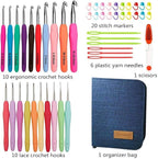 Yarniss 20 Sizes Crochet Hooks 0.5mm-10mm, Ergonomic Crochet Hooks Set - Image 2