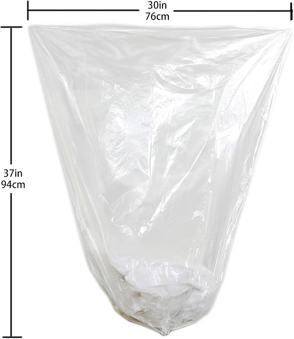 TYPLASTICS 20-30 Gallon Clear Trash Can Liners - 30" x 37" - High Density Garbage Bags - Case of 500 - Multipurpose for Office, Outdoor, Recycling, Industrial and Commercial