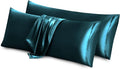 Aormenzy Satin Body Pillow Cover Set of 2, 20x54 Inches Dark Teal Case by Aormenzy