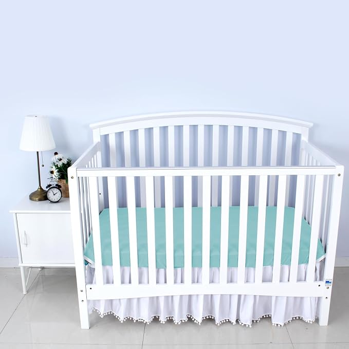 Biloban Crib Sheets Fitted, 2 Pack Sheet Fits Standard Crib Mattress, Neutral - Image 4