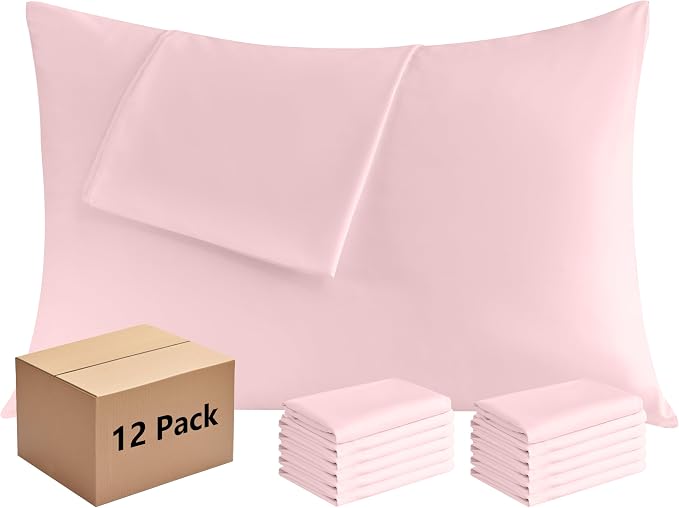 Pillowcases Queen 12 Pack, 20x30 Pillow Cases by Culve