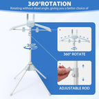 Adjustable Cap and Gown Display Stand, 32-63 Inch, Foldable Steel Frame - Image 6