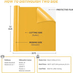 VinylRus Heat Transfer Vinyl-12” x 20ft Yellow Iron on Vinyl Roll - Image 4