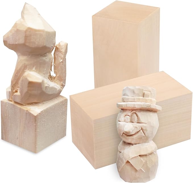4 Pack Basswood Carving Blocks, Soft and Smooth, Easy Whittling and Carving - Image 5