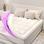 BDEUS Dual Layer 5 Inch Memory Foam Mattress Topper Full Size, 2 Inch Gel by BDEUS