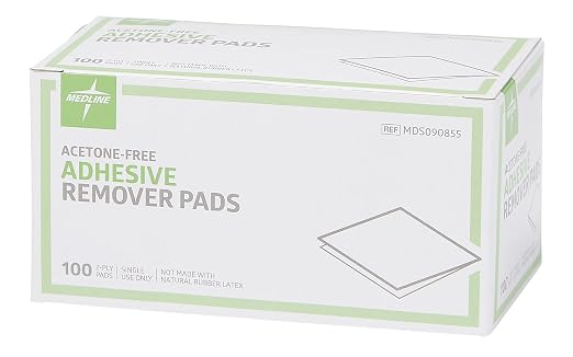 Medline Adhesive Remover Pad, Acetone-Free, 2-Ply Pad - Image 2