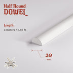 The Foamory's No Waste Half Round EVA Foam Dowel. 20mm x 2M Length. High-Density - Image 2