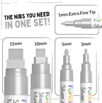 5 Acrylic Silver Paint Pen - Image 2