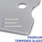 10x14 Inch Natural Grey Tempered Glass Palette, Handy Rectangular Glass Palette - Image 4