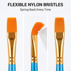 Soucolor Acrylic Paint Brushes Set, No-Shed Bristles - Image 5