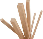 215 PCS Basswood Sticks, Hardwood Square Dowels, Unfinished Wooden Dowels - Image 3