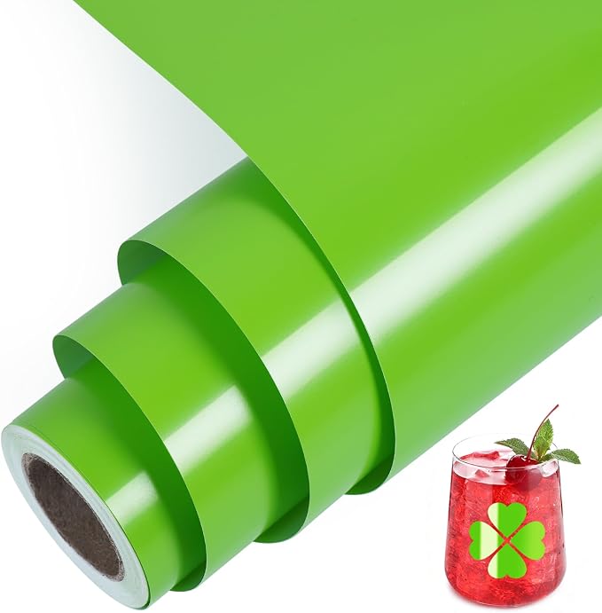 TORC Apple Green Permanent Vinyl 12" x 14 FT Glossy Green Adhesive Vinyl Roll by TORC