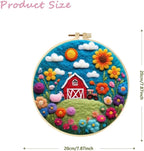 CaptainCrafts Needle Felting Kit, Wool Felt Supplies, Embroidery Hoops - Image 2