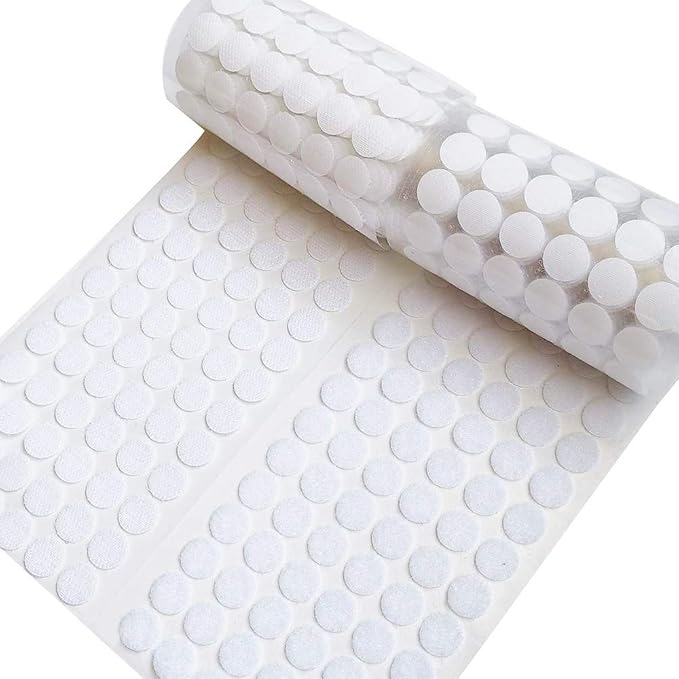Self Adhesive Dots, Strong Adhesive 1000pcs 0.59" Diameter Sticky Back Nylon by RenaChris