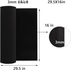 AMZQNART 3mm EVA Foam Sheets Roll 16x29.5in Black - Image 2