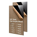 KINLINK 6x12 Plexiglass Sheets 1/8 inch Thick - 3mm Black Cast Acrylic Sheet by KINLINK