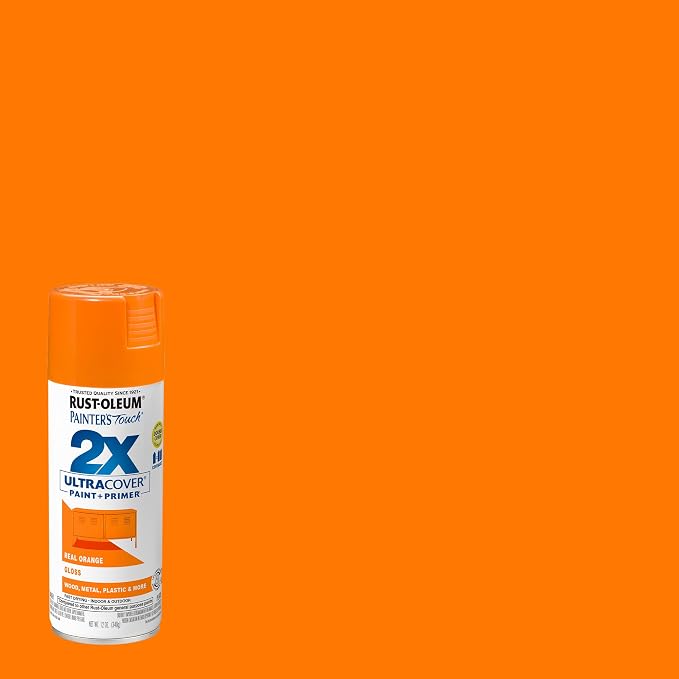 Rust-Oleum 249095 Gloss Real Orange Painters Touch 2X Spray Paint, 12 oz. - Image 2