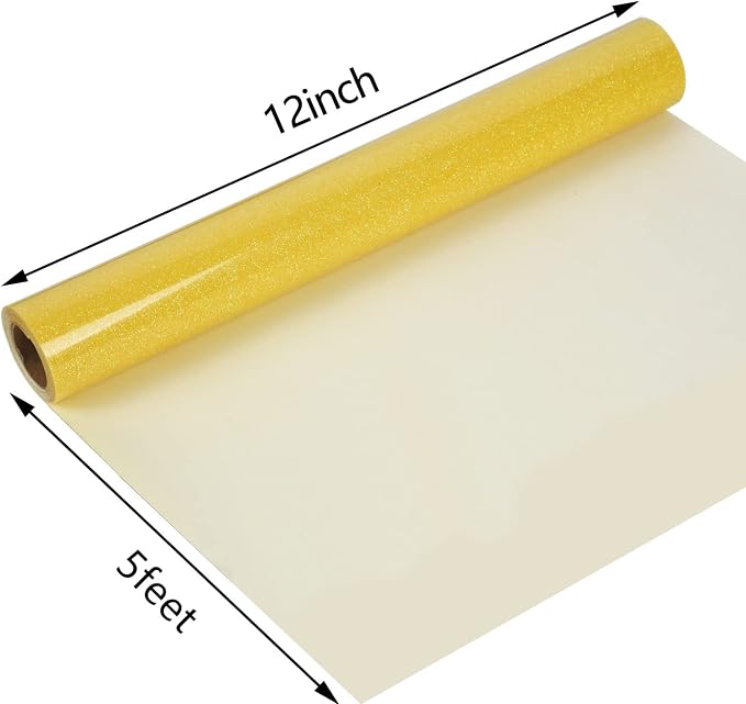 guangyintong Heat Transfer Vinyl Glow Glitter HTV Rolls, Glitter HTV Vinyl - Image 3