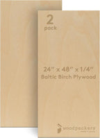 Baltic Birch Plywood 24 x 48 x 1/4 Inch - 6 mm Craft Wood by Woodpeckers