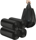 2-4 Gallon Portable Trash Bags,120 Counts Thicken portable Small Garbage Bags for Office, Kitchen,Bedroom Trash Can,Strong Trash Bags（Black）
