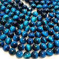 Zenkeeper About 180 Pcs Lake Blue Tiger Eyes Beads by Zenkeeper