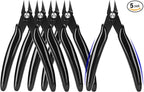 5 Inch Flush Cutters, 5 Pack Micro Wire Cutters, Sharp Zip Tie Cutter, by Unknown