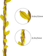 33 feet Natural Twine Yellow Leaf Jute 3ply 2MM Rope Hemp Burlap Ribbon String - Image 3