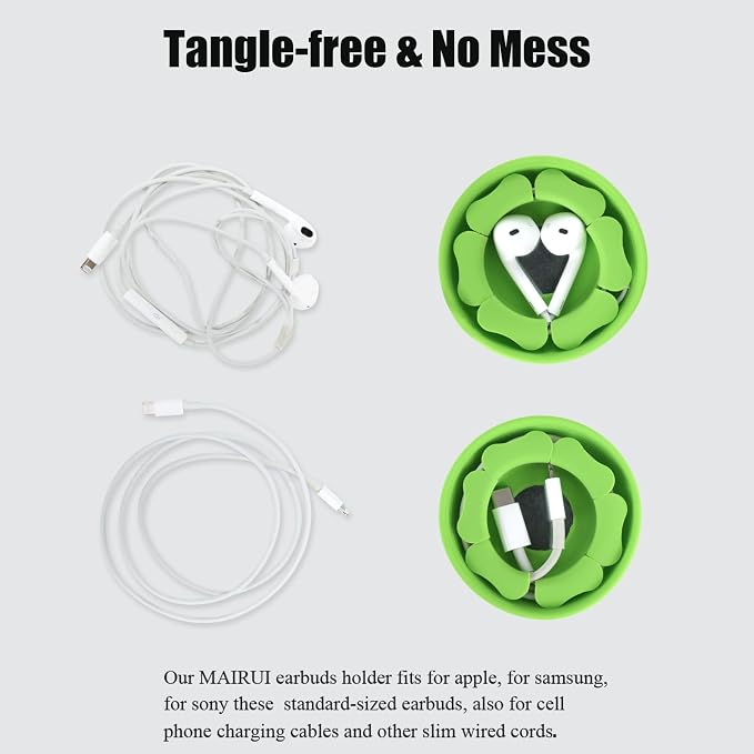 MAIRUI Wired Earbud Case Earphone Headphone Cord Organizer Earbuds Wrap Soft - Image 4