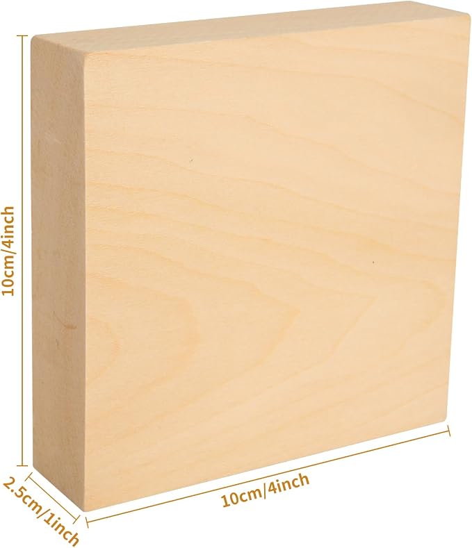 QTLCOHD 12Pcs Unfinished Wood Blocks - Image 2