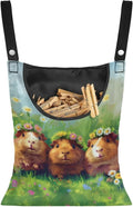 Guinea Pig Clothespin Bag Space-Saving Laundry Hanging Storage Organizer Clothes Pin Hanging Bag with Rope Holds 100 Clothes Pins for Clothesline Outdoor Portable Clothespin Storage