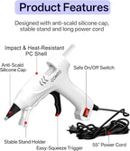Mini Hot Glue Gun with 30 Glue Sticks, Precision Glue Flow, Extra-Long 55" Cord - Image 2