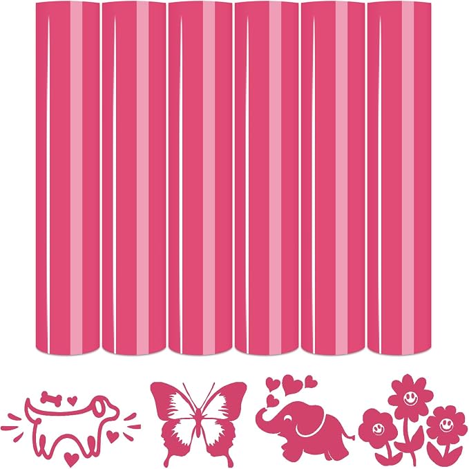 Tintnut Punch Pink Heat Transfer Vinyl, easy cut & weed, stretch washable by Tintnut