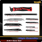 8-In-1 Multi Blades Hand Saw, Drywall Cutter. Hacksaw. Long Blade, Jab Saw - Image 3