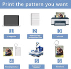 240Pcs Sublimation Keychain Blanks Double Sides 80 MDF Sublimation Keychains - Image 5