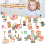 BananMelonBM 50 Pack Kids Little Dollhouse Furniture Set Toys House Big Dreams - Image 2