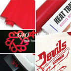 PU Heat Transfer Vinyl 12"×20ft Roll Red – HTV - Image 4