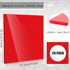 Adrattnay Acrylic Sheets 1/8" Thick, Opaque Colored Acrylic Panels - Image 2