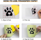 HTVRONT Transfer Tape for Vinyl, 5.5" x 50 FT, For Silhouette Cameo, For Decals - Image 7