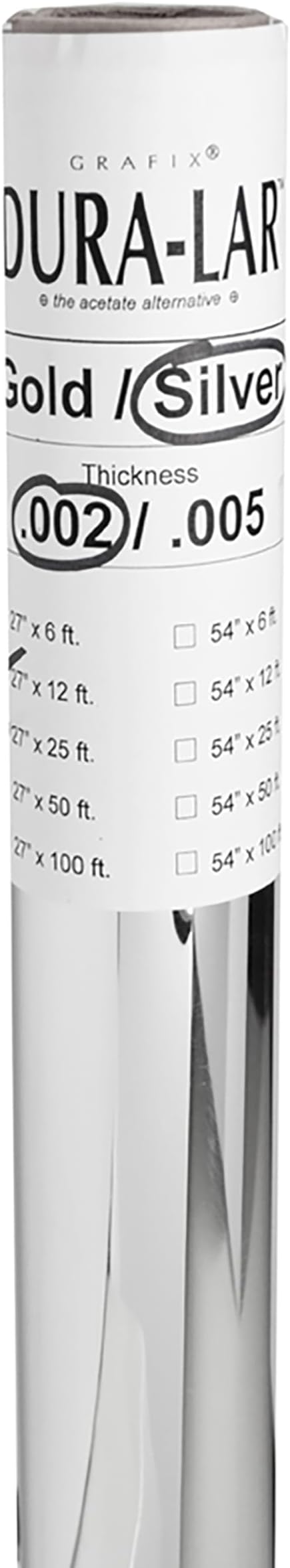 Grafix Dura-Lar 0.002" Film, Opaque Silver Dura-Lar is a Polyester Film by Grafix