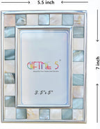 Baby Picture Frame 3.5x5 Mother of Pearl 3 1/2 by 5 Silver Plate Photo Frame - Image 5