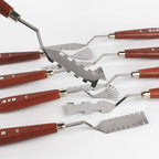 NWFashion Wood Handle Palette Knives 9 Piece Create Texture Spatulas - Image 3