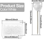 White Map Pins, 1/8 Inch, Round Ball Head | Map Tacks, Push Pins - Image 2