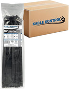 Kable Kontrol Cable Zip Ties Black 2, 120 Lbs Tensile Strength, Bulk Pack by KABLEKONTROL%C2%AE