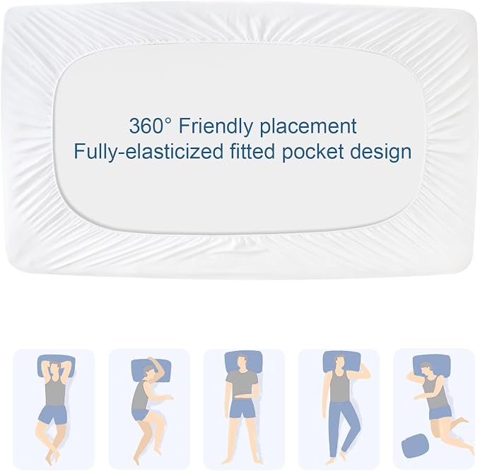 2 Pack Twin Extra Long Mattress Protector Pad Waterproof Quilted, Breathable & - Image 5