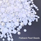 Flatback Pearl Bead for Crafts Half Pearl Beads for Crafting DIY - Image 3